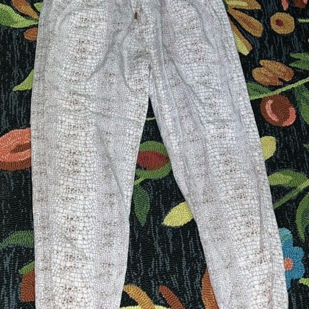 Anthropologie Pink Orana Snake Print Joggers Size Small